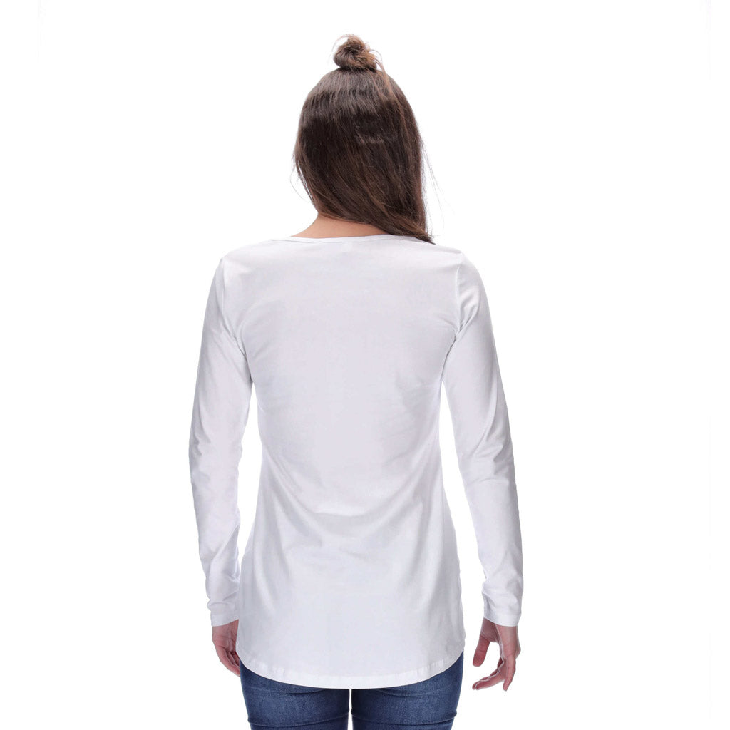 River Long Sleeve Top White