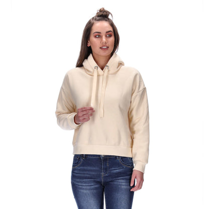 womens short vanilla hoodie