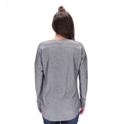 Sydney Long Sleeve Top Grey Marle