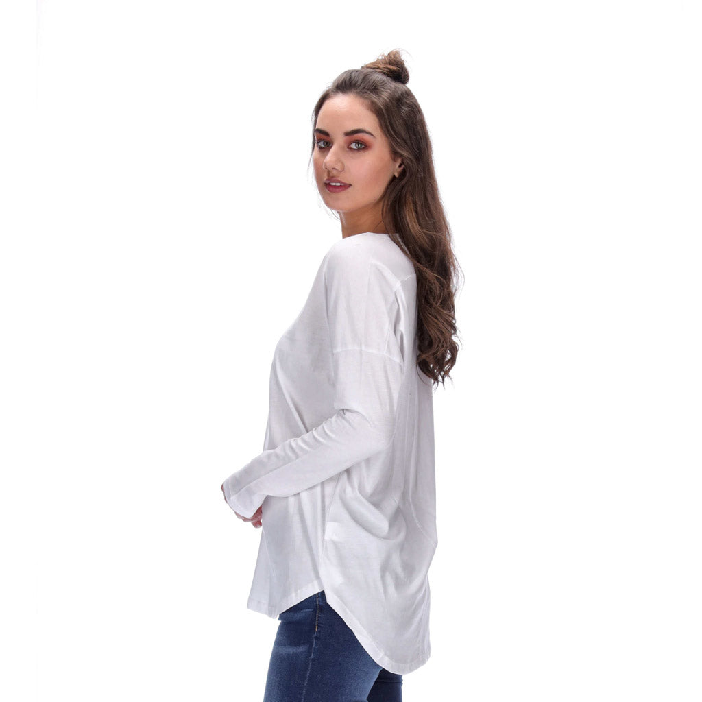 Sydney Long Sleeve Top White