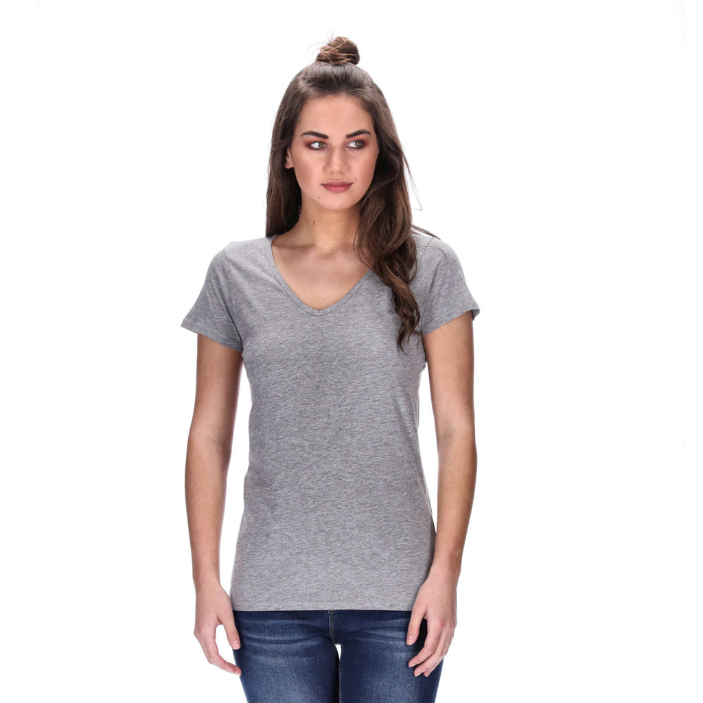 grey marle v-neck tee