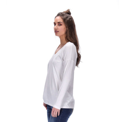 Zoe Long Sleeve Top White