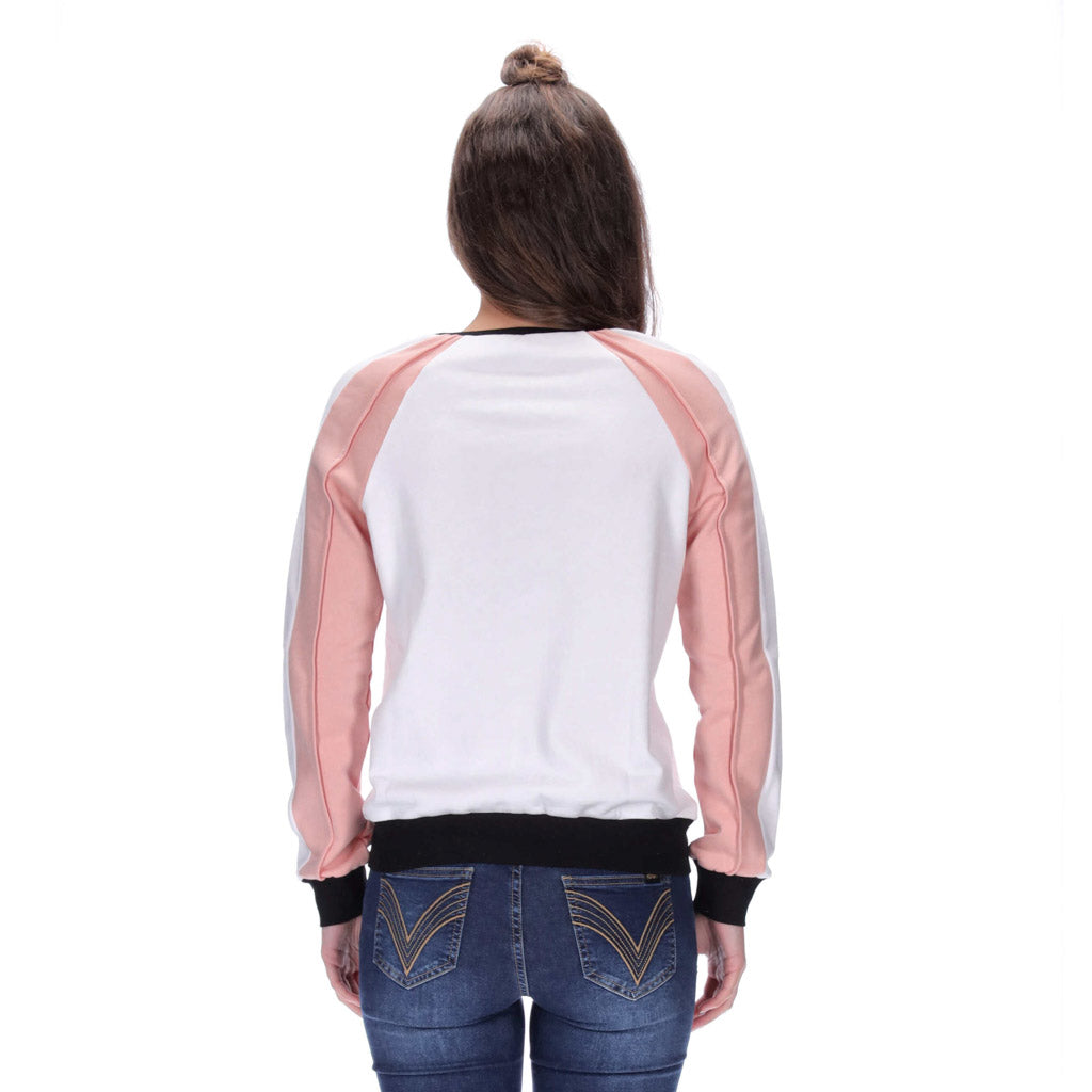 womens white crew neck sweater
